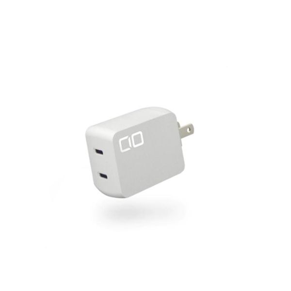 GaN急速充電器 USB-C×2ポート NovaPort DUO 65W (ホワイト) CIO CIO-G65W2C-WH