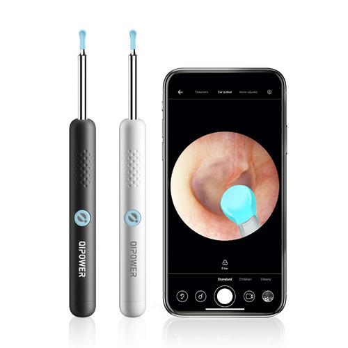 Bサプライズ 楽天市場店のスマート耳かき QE-1 ホワイト【レンズIP67/300万画素/連続稼働60分/3軸ジャイロスコープ】 マゼビス IOT-QP-01-WH｜アングル2