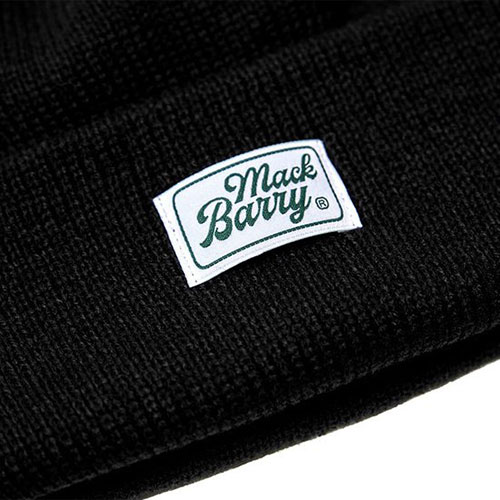 【最大2,000円OFF！5/15 0時～5/16 2時】 MACK BARRY マクバリー 【BEANIE(ビーニー)】 CLASSIC LABEL SHORT BEANIE ブラック MCBRY70443 2