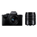 【最大2,000円OFF！4/24 20時～4/25 24時】 一眼カメラ ミラーレス LUMIX G100D Wキット ブラック [ズームレンズ+ズームレンズ] パナソニック DC-G100DW-K