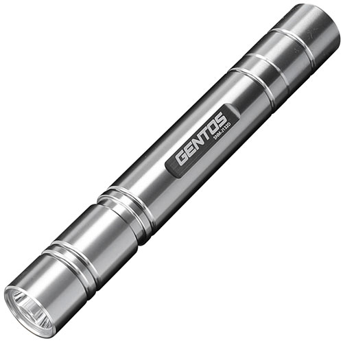 懐中電灯 LED 小型 スリム 防滴 IPX4 1m落下耐久 シンプル 押しボタン 単3形2本 GENTOS ジェントス SNM..
