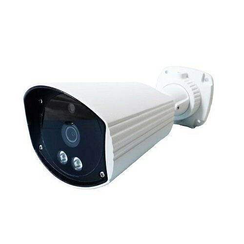 AHD低照度・IRカメラ 砲弾型 ホワイト 200万画素 カラー撮影 赤外線撮影 IP67相当 ケーブル延長可能 キ..
