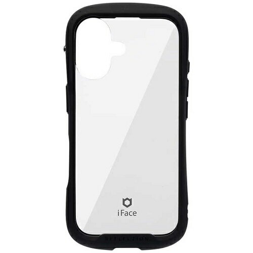 iPhone 16用 強化ガラスクリアケース iFace Reflection（ブラック） Hamee 41-979617