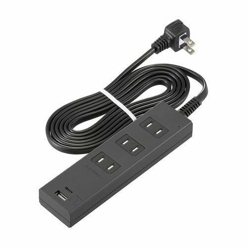 樂天商城 - 3個口タップ 雷ガード PD対応Type-C/Type-Aポート付き 2m ブラック オーム電機 HS-TKU32PD23-K 母の日 ギフト 2026 贈り物 プレゼント 母 父 父の日 ペアギフト