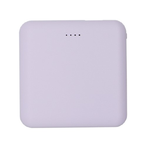 スリムモバイルバッテリー Type-C1ポート/USB1ポート 5000mAh パープル クオリティトラストジャパン QTC-0505PU