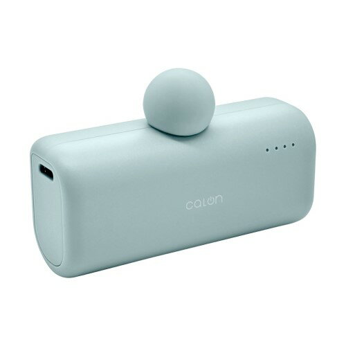 モバイルバッテリー PD20W対応Type-C1ポート Type-C直付け 5000mAh USB-A to Type-C充電専用コード付属 calon(スモーキーブルー) ラスタバナナ RLI050C20W02SBL