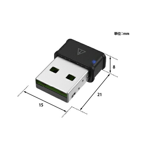【P2倍】 Wi-Fi アダプター AirStation(エアステーション)小型タイプ Wi-Fi 5(11ac)対応 866+400Mbps USB 2.0 ブラック バッファロー WI-U2-866DM