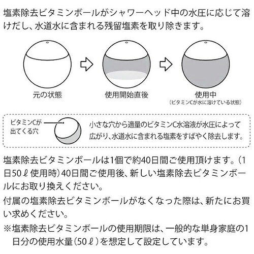 クリスタルジュエル 塩素除去ビタミンボール2個セット DOCTORAIR BSH-01VM 新生活 一人暮らし 引っ越し 新生活応援 単身