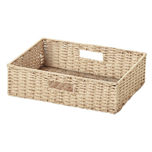 ちどり産業 ペーパーバスケット浅型ハーフタイプ ベージュ CH-404BG