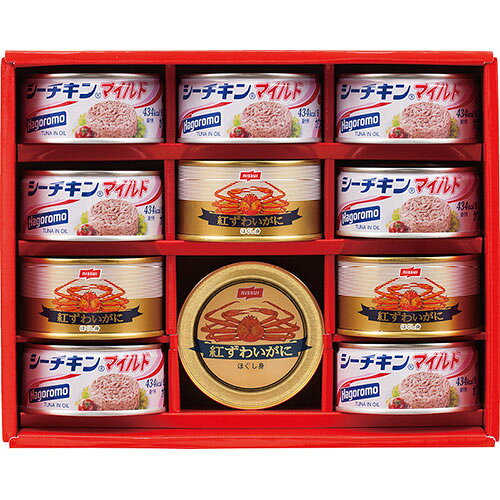 Other - 紅ずわいがに&シーフードギフト はごろもシーチキンマイルド(140g)×7、ニッスイ紅ずわいがにほぐし身(100g)×4 B1151518 父の日 ギフト 2026 贈り物 プレゼント 母 父 ペアギフト