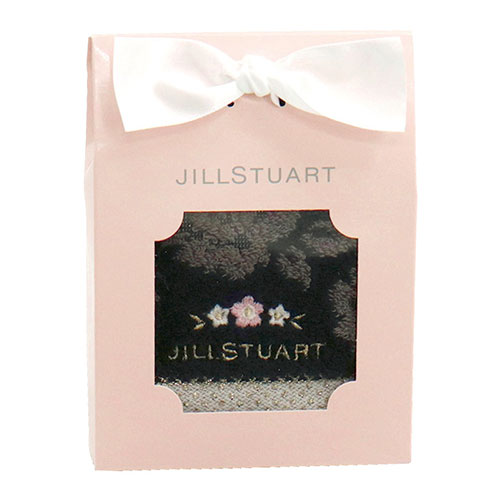 JILL STUART ジルスチュアート ポンポネ タオルハンカチ ブラック 25×25cm C6047544