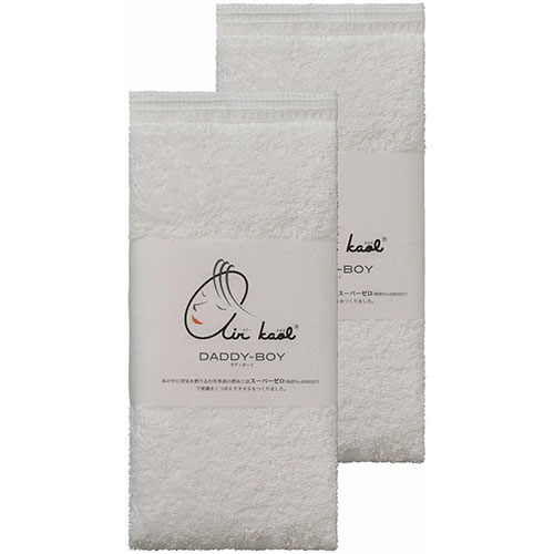 エアーかおる ダディボーイ フェイスタオル2P スノーホワイト 34×85cm C6071517