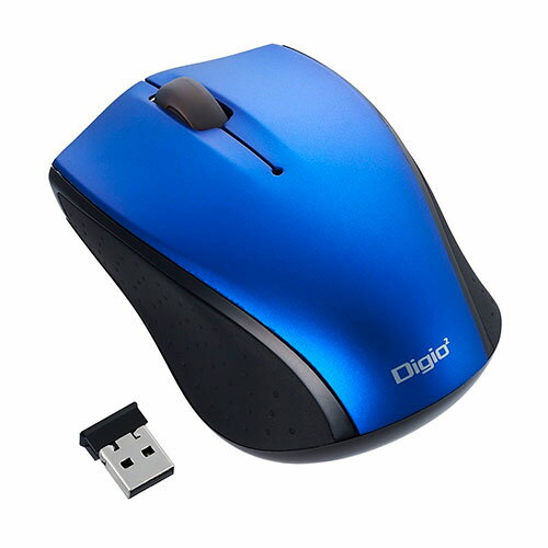 Digio デジオ 持ち運びラクラクな小型無線3ボタンBlueLEDマウス ブルー MUS-RKT160BL 新生活 一人暮らし 引っ越し 新生活応援 単身(2.0)