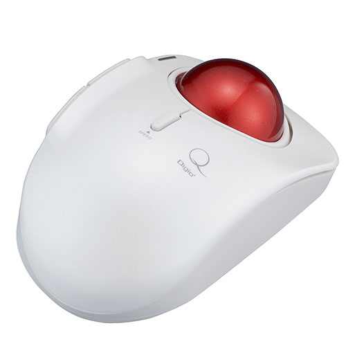 Digio デジオ Qシリーズ 小型Bluetooth5ボタンレーザー式人差し指トラックボール ホワイト MUS-TBLF185W 父の日 ギフト 2026 贈り物 プレゼント 母 父 ペアギフト
