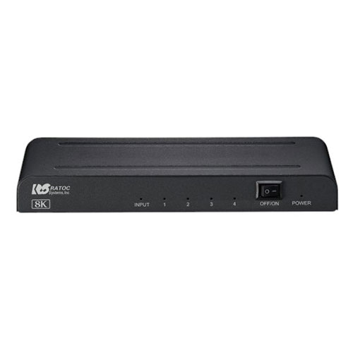 ラトックシステム 8K対応 1入力4出力 HDMI分配器 1つの映像信号をモニター4台に出力可能 8K60Hz/4K120Hz対応 RS-HDSP4-8K 新生活 一人暮らし 引っ越し 新生活応援 単身