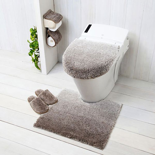 ヨコズナクリエーション グラデ トイレ足元マット ベージュブラウン MMT60705