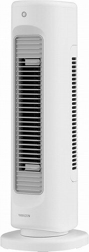 山善 縦型 HOT&COOL 温風 送風 スリム 人感センサー 1000W 首振り 切タイマー 転倒OFFスイッチ ホワイト YA-ZT1000 W