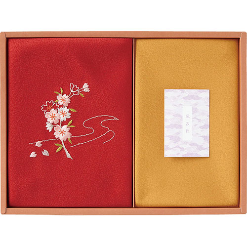 草花の遊びの刺繍入り二巾風呂敷&金封包み 赤です。 メーカー品番 : 250-14A サイズ : 風呂敷…71×70cm、金封包み…38×37cm 材質 : ポリエステル100% 生産国 : 日本草花の遊び 刺繍入り二巾風呂敷&金封包み 赤...