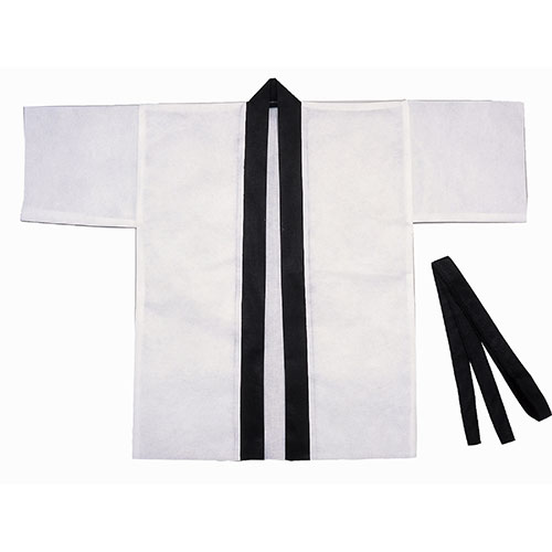 【20個セット】 ARTEC カラー不織布ハッピ 子供用 S 白 ATC1298X20