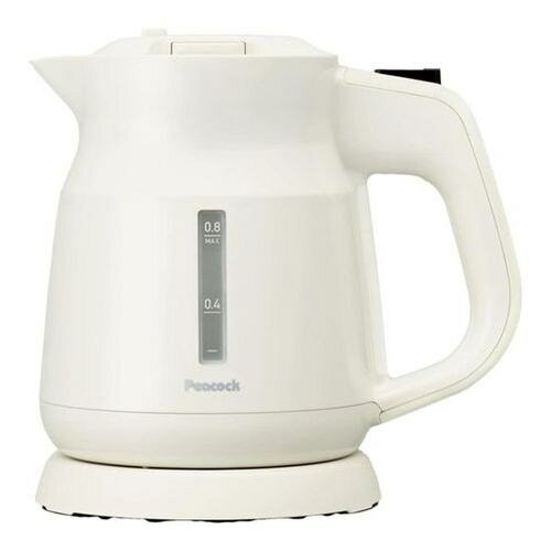 電気ケトル 0.8L ホワイト ピーコック WGK-08(W)