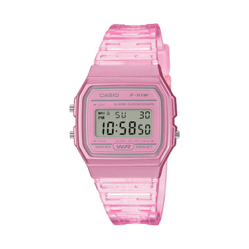 CASIO - デジタル腕時計 CASIO Collection POP 生活防水 カジュアルデザイン ピンク カシオ F-91WS-4JH 父の日 ギフト 2026 贈り物 プレゼント 母 父 ペアギフト