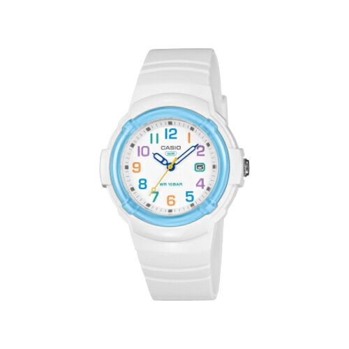 Y - アナログ腕時計 CASIO Collection POP 10気圧防水 レディース ホワイト×ブルー カシオ LX-800H-7A2JF 父の日 ギフト 2026 贈り物 プレゼント 母 父 ペアギフト