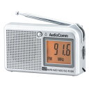 オーム電機 OHM AudioComm AM/FM 液晶表示ハンディラジオ ヨコ型 ワイドFM FM補完放送 RAD-P5130S-S(2)