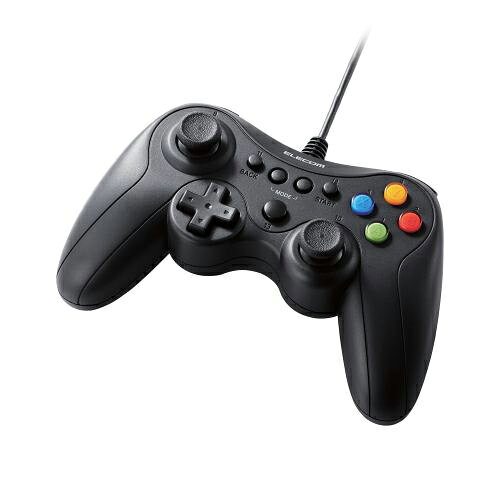 ELECOM GAMING 有線FPSゲームパッド GP30XV■メカニカルトリガーとスティックカスタマイズに対応したFPS特化仕様のクロス配置(Xbox系)の13ボタン有線振動対応ゲームパッド。 ■XInputとDirectInputの両方に対応しており、幅広いゲームタイトルで使用できます。 ■背面にXInputとDirectInputを簡単に切り替えられるスライドスイッチを搭載しています。 ■十字ボタン、アナログスティック2本を含む13ボタンを搭載しています。 ■左スティックが操作しやすいクロススティック配置(Xbox系)を採用しています。 ■ゆったり接続できるケーブル長1.8mです。 ■短いストロークで素早い射撃が可能なメカニカルトリガーボタンを4つ搭載。内部には1000万回の試験をクリアした高耐久マイクロスイッチを採用しています。 ■※レーシングゲームのアクセル/ブレーキなどのアナログ入力には対応していません。 ■十字ボタン、メインボタンには日本メーカー製の高性能ゴム材料を使用し、300万回の耐久試験をクリアした高耐久ボタンを採用しています。 ※弊社試験基準にて実施。 ■スティックの着脱が可能で、市販のエイムリングを装着できます。 ■精密な操作がしやすくなる2種類のロングスティックと交換可能です。 ■スティックはFPSに最適なデッドゾーンゼロ・入力補正なし設計を採用し、遊びのない精密なエイム操作が可能です。 ■スティック感度を左右スティック個別に高感度/標準/精度重視の3モードに切り替えができます。専用のソフトは必要ありません。 ■振動機能を搭載しており、臨場感あふれるプレイを体感できます。 ※振動対応ゲームのみ。 ■※DirectInputで振動機能を使用する場合は、ドライバーのインストールが必要です。 ■マクロ機能、連射機能非搭載で公式大会でも安心して使用可能です。 ■モードを知らせてくれるLEDランプがついています。 ■Steamの各種ゲームタイトルで動作確認済み! ■※動作確認済みのゲームタイトルはエレコムホームページの対応表をご確認ください。 ■ボタンやスティックにキーボードやマウスの操作を割り当てる独自ソフトウェア「ゲームパッドアシスタント」に対応し、ゲームパッドに対応しないゲームもプレイ可能になります。 ■自社環境認定基準を1つ以上満たし、『THINK ECOLOGY』マークを表示した製品です。 ■廃棄物削減に取り組み、製品に同梱する取扱説明書等をペーパーレス化した製品です。■コネクター形状:USB-A プラグ ■接続方式:USB有線 ■ケーブル長:約1.8m ■対応機種:USBポートを装備したWindowsパソコン ■対応規格:XInput/DirectInput ■対応OS(Windows):Windows 11/10 ■ボタン数:13ボタン ■アナログトリガーボタン:なし ■メカニカルトリガーボタン:4ボタン ■POV(ハットスイッチ):あり ■アナログスティック:2本 ■スティック配置:クロス(XBOX系) ■スティックカバー交換:対応 ■軸数:4軸(X軸/Y軸/Z軸/Z回転) ■動作モード:アナログモード ■振動機能:あり(モーター×2個) ■連射機能:なし ■マクロ機能:なし ■ボタン配置切替機能(リマップ機能):なし ■スティックモード切替機能:なし ■スティック感度切替機能:あり(3段階) ■内容物:ゲームパッド本体×1台、ノーマルスティック×2本、ロングスティック×1本、ロングドームスティック×1本 ■外形寸法(本体):幅約161mm×奥行約65mm×高さ約99mm ※ケーブル除く/ノーマルスティック装着時 ■重量(本体):約245g ※ケーブル含む※ノーマルスティック装着時 ■電源:USBバスパワー ■VCCI:Class B対応 ■カラー:ブラック ■保証期間:1年間