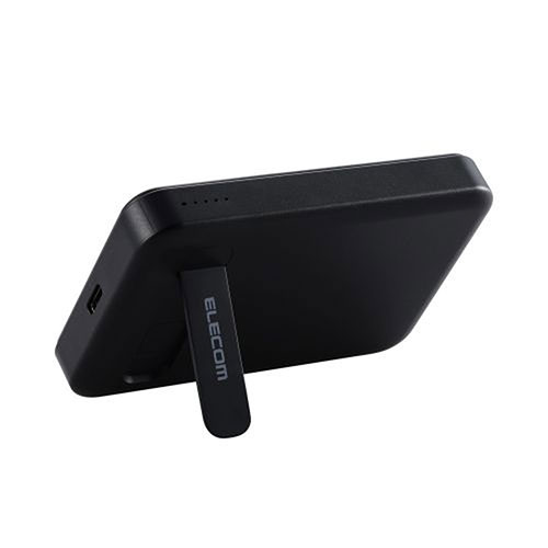 エレコム モバイルバッテリー マグネット対応 ワイヤレス充電器 7.5W 5000mAh 15W USB-C入出力×1 ブラック DE-C53-5000BK