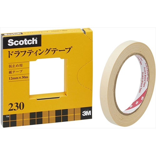 【5個セット】 3M Scotch スコッチ ドラフティングテープ 12mm 3M-230-3-12X5
