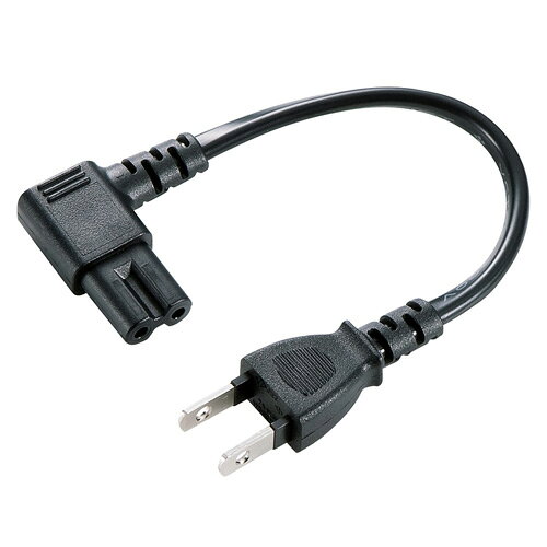 【10個セット】 サンワサプライ 電源コード 2P L型コネクタ 0.2m KB-DM2L-02X10