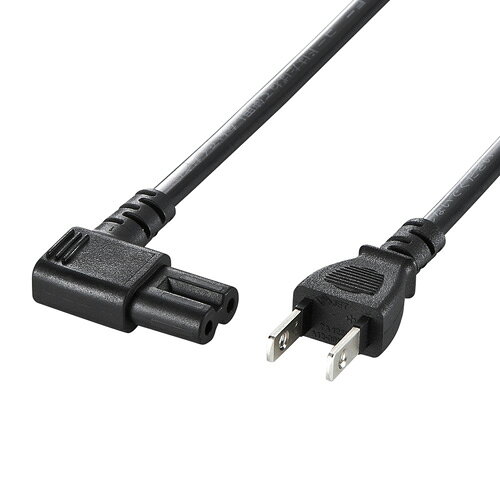 【5個セット】 サンワサプライ 電源コード 2P L型コネクタ 2m KB-DM2L-2X5