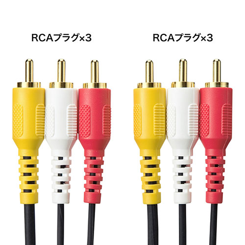 【5個セット】 サンワサプライ ビデオケーブル 1m KM-V9-10K3X5