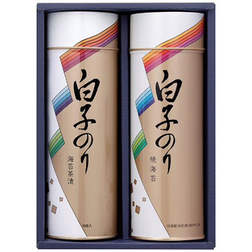 白子のりののり・お茶漬け詰合せ新鮮な美味しさと、品質にこだわった長年愛され続ける詰合せ。メーカー型番 : SA-200 内容物 : のり茶漬け(10袋)・焼のり(8切5枚12袋)各1缶 賞味期限 : 製造日より常温約1080日 製造国 : 日本 アレルゲン : 乳成分・小麦・大豆