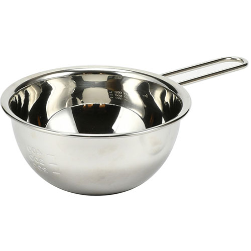 【5セット】 パール金属 アットアクア ステンレス製手付ボウル13cm 目盛付 HB-4134X5