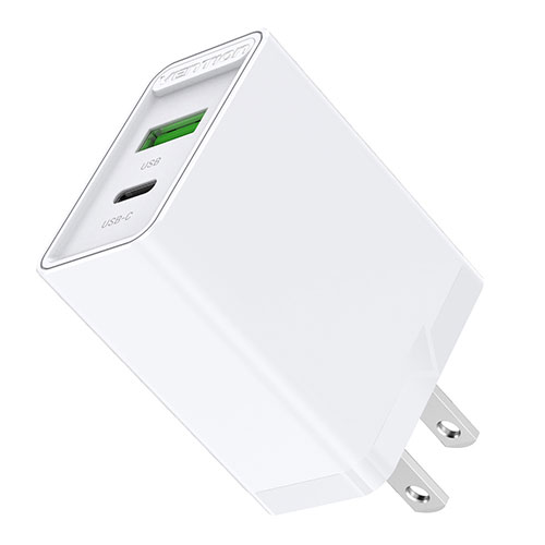 2 ポート USB(A+C) コンセント充電器 (18W/20W) JP-プラグ ホワイトカラー : ホワイト 対応プロトコル(USB-A) : QC 3.0/FCP/AFC/BC 1.2/Apple 2.4A 対応プロトコル(USB-C) : PD 3.0/QC 4.0/QC 3.0/FCP/AFC/BC 1.2/Apple 2.4A 定格出力(USB-A) : 5V=3A; 9V?2A; 12V?1.5A 定格入力(USB-C) : 5V=3A; 9V?2.22A; 12V?1.67A デュアルポート出力(USB-A+USB-C) : 5V?3.4A 電気メッキ処理 : ニッケルメッキ シェル : PC 耐火性等級 : UL 94V-0 パッケージ : カラーボックス保証期間 : 1年間 生産国 : 中国 パッケージサイズ : 120×30×70mm パッケージ重量 : 79g
