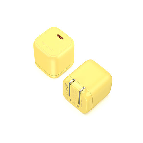 1-port USB-C GaN コンセント充電器(30W) イエローカラー : イエロー インターフェイス : USB-C 入力 : 100-240V~50/60 Hz 800mA 出力 : 5V=3A/9V=3A/12V=2.5A 15V=2A/20V=1.5A プロトコル : PPS/PD 3.0/QC 4+/FCP AFC/BC 1.2/Apple 2.4A 出力電源 : 最大30W シェル : PC パッケージ : カラーボックス保証期間 : 1年間 生産国 : 中国 パッケージサイズ : 102×36×72mm パッケージ重量 : 69g
