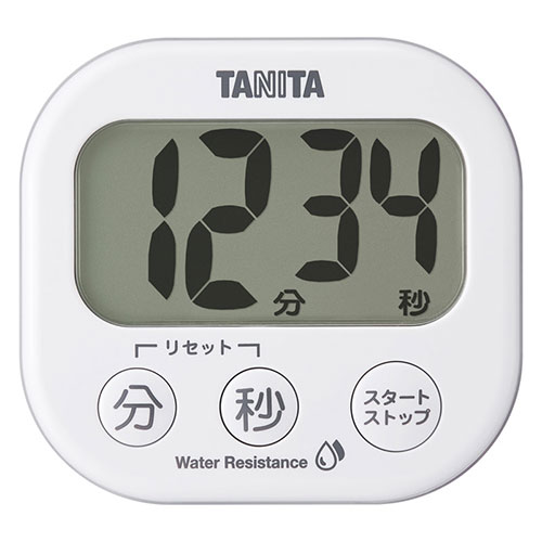 タニタ 洗える「でか見え」タイマー ホワイト 22604603