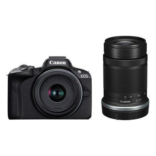 キヤノン EOS R50 ダブルズームキット ブラック ミラーレス一眼カメラ 4K動画 初心者向け デジタルカメラ デジカメ Canon EOSR50BK-WZK