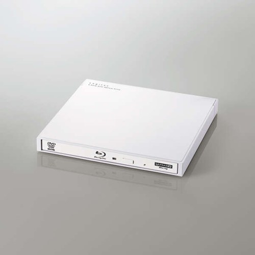 ロジテック エレコム ブルーレイドライブ 外付け ポータブル LBD-PWA6U3LWH ホワイト 編集 書込ソフト付 USB3.2 Gen1 USB3.0 薄型 超軽量 BD 再生 Windows11 Mac Logitec