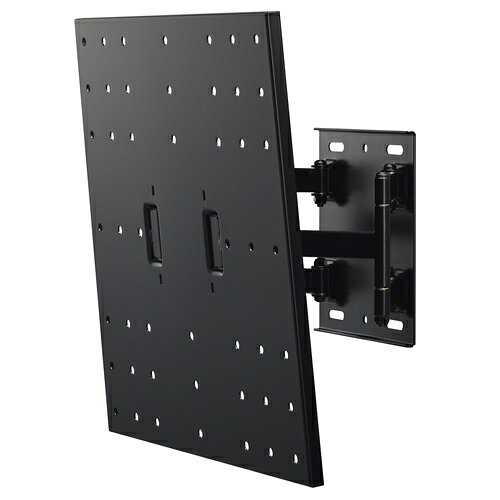 メーカー：ハヤミ工産JAN：4991829113780型番：LH-64■商品説明■●壁面へ取り付けたベースプレートへ引っ掛けて固定●奥行65mm（折り畳み時）の薄型設計●角度調節可能(前方8度、後方8度任意調節）■仕様■・外形寸法:幅 450 × 奥行き 65 × 高さ 450 （mm） ・質量:約6.5kg ・総耐荷重:30kg (※取付ディスプレイ:30kg以下) ・角度調節:前方8度、後方8度、左右各20度（任意調節可能） ・付属品:ディスプレイ取付ネジセット、結束バンド2本