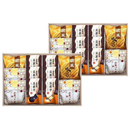 小豆パイ・欧風せんべい和菓子詰合せ 小豆パイ×6、欧風せんべい×4、豆菓子(竹炭×6・きなこ×6) 小豆パイとバニラヴァッフェルのコーティング DW-50R