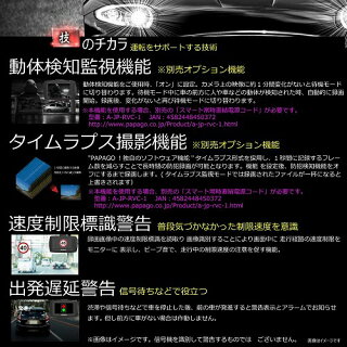前後2カメラにSONYExmorセンサー搭載フルHD高画質オールインワン・ドライブレコーダーGoSafeS36GS1GSS
