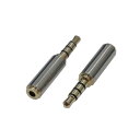 変換名人 AVプラグ 2.5mm(メス) to 3.5mm(オス)4極 AV/25J-35PT(2)