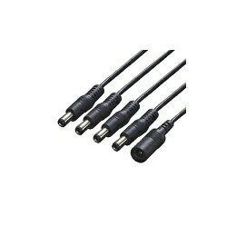 電源4分岐ケーブル防犯カメラアクセサリーDCプラグ2.1mm用