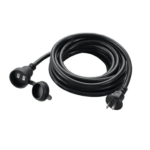 屋外でも使える防水性の高い延長コード屋外でも使える防水性の高い延長コードです。●カラー ブラック ●材質 塩化ビニル樹脂 ●個口 1個口 ●本体寸法 約Φ42×(H)45mm ●定格容量 125V 15A 1500Wまで ●コード長 5m ...