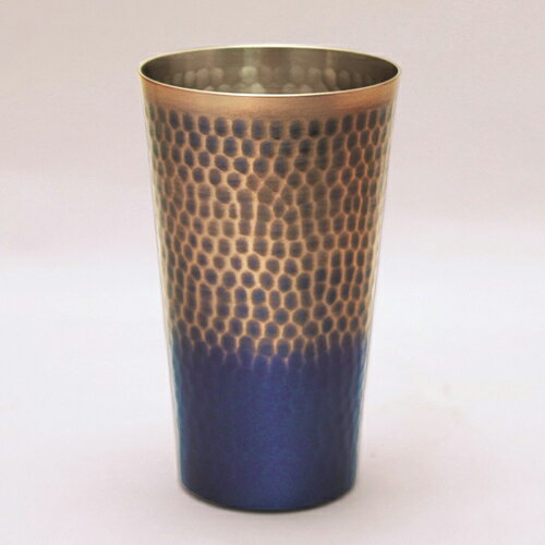 王輝 銅製鎚目タンブラー(中)満水容量約350ml