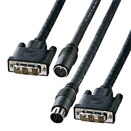 DVI工事配線用ケーブル　10m デジタル・シングルリンク用DVI(29pinまたは24pin)ポートを持つパソコンとDVI(29pinまたは24pin)ポートを持つディスプレイを接続するケーブルです。DVIデジタル(シングルリンクモード)専用※推奨解像度　1600×1200(UXGA)以下●工事配線用ケーブル配管などの工事に使いやすいDINコネクタ(直径20mm)で中継できる2本1組のケーブルです。●長距離伝送用極太いケーブル15mの長さでも信号損失が少なくなるようケーブル外径9.8mmの太径ケーブルを採用しています。●3重シールド構造 (TMDS信号線のみ)ケーブルの中心から「アルミシールド→アルミシールド→編組シールド」と3重のシールド処理を施し、ノイズから大切なデータを守ります。 ●ツイストペアケーブル(TMDS信号線のみ)芯線を2本ずつよりあわせたノイズに強いツイストペア線を使用しています。●金メッキpin錆にも強く経年変化による信号劣化の心配がない金メッキ処理を施しています※DVIアナログモード及びDVIデュアルリンクモードには対応していません。※変換アダプタを使用してもミニD-sub15pinの機器と接続することはできません。■カラー ブラック ■ケーブル長 14.5m+0.5m ■ケーブル直径 9.8mm ■コネクタ形状 DVI24pinオス(DVI-D)インチネジ(4-40)- DIN14pinオス　　　　　　　　DVI24pinオス(DVI-D)インチネジ(4-40)- DIN14pinメス ■線材規格 UL20276 ■対応機種パソコン 各社パソコン　DVI-I(29pin)・DVI-D(24pin)コネクタを持つ機種ディスプレイ DVI-I(29pin)・DVI-D(24pin)コネクタを持つディスプレイ、液晶プロジェクタ、液晶テレビ※DVIアナログモード及びDVIデュアルリンクモードには対応していません。※変換アダプタを使用してもミニD-sub15pinの機器と接続することはできません。 ■対応解像度の例1600 ×1200(UXGA) ・1280 ×1024(SXGA)など最大1600×1200dpi(UXGA)の解像度まで対応※1920 ×1200(WUXGA)・1920 ×1080(HDTV/フルHD)では使えません。　
