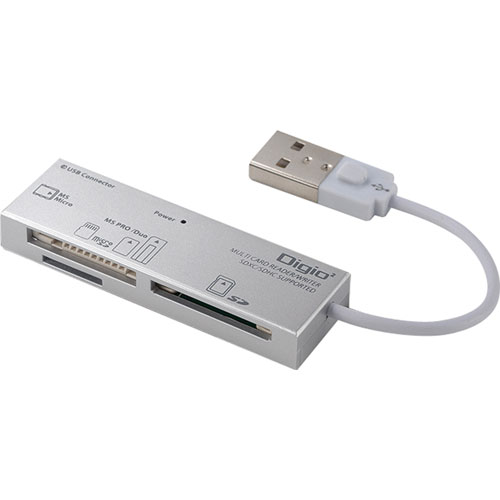マルチカードリーダーライター Digio2 シルバー ナカバヤシ CRW-5M69 マルチカードリーダーライター Digio2 シルバー ナカバヤシ CRW-5M69
