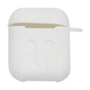 【最大2,000円OFF！5/9 20時～5/10 24時】 【P2倍】 aglow Airpods ケース用 シリコンカバー カラビナ付き ホワイト アイキューラボ AP-SL